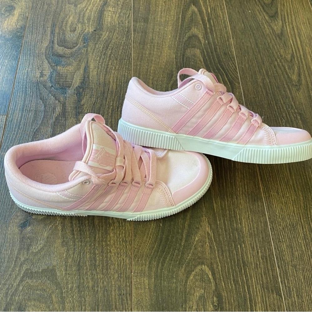K-Swiss Pink Sneakers Canvas Size 8